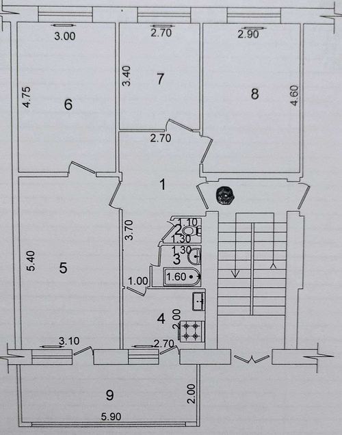 4-комнатная квартира, 83 м²