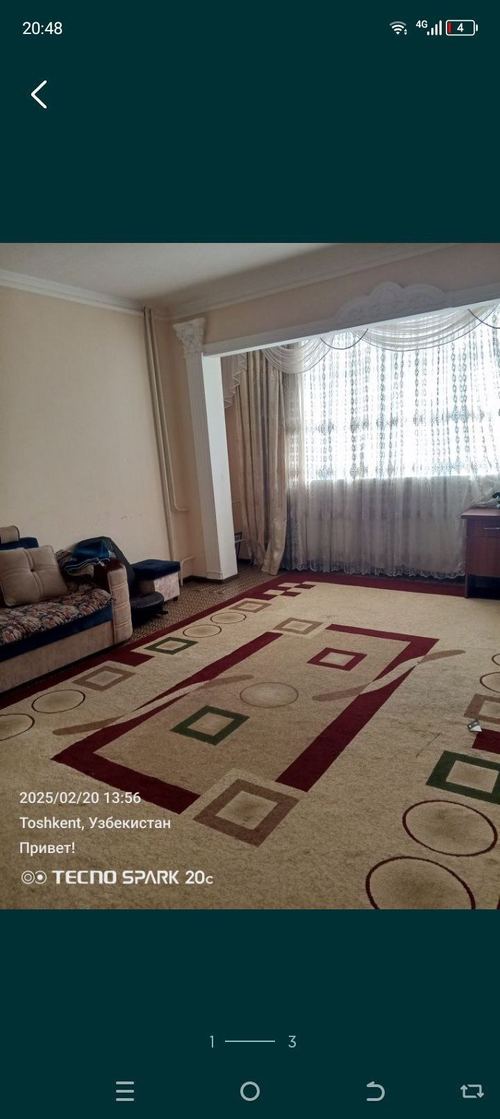 4-xonali kvartira, 93 m²