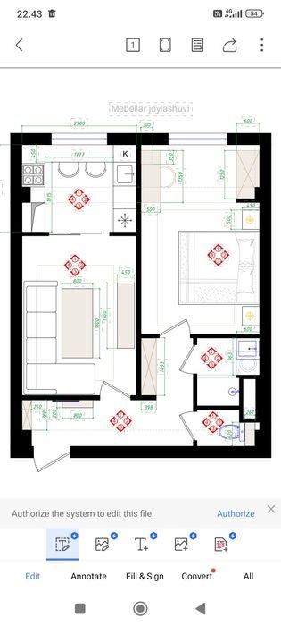 2-комнатная квартира, 47 м²