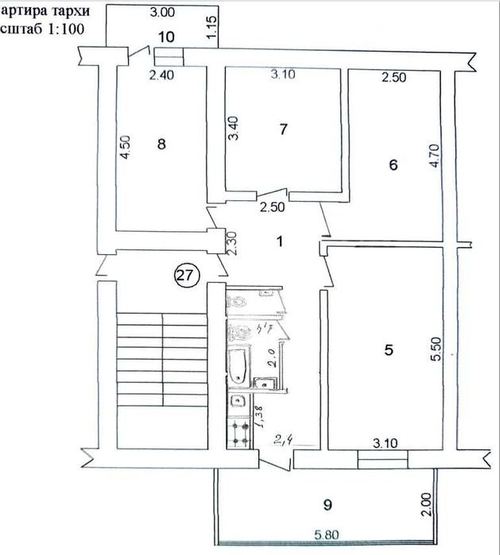 4-room apartment, 80 m²