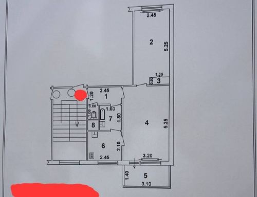 2-xonali kvartira, 48 m²