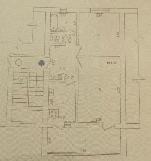 2-комнатная квартира, 58.3 м²
