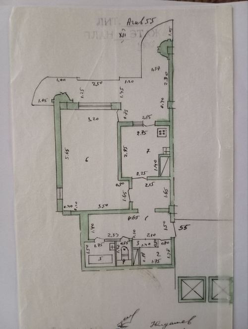 1-комнатная квартира, 61.07 м²
