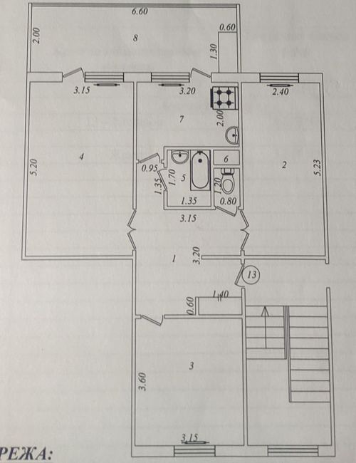 3-комнатная квартира, 75 м²