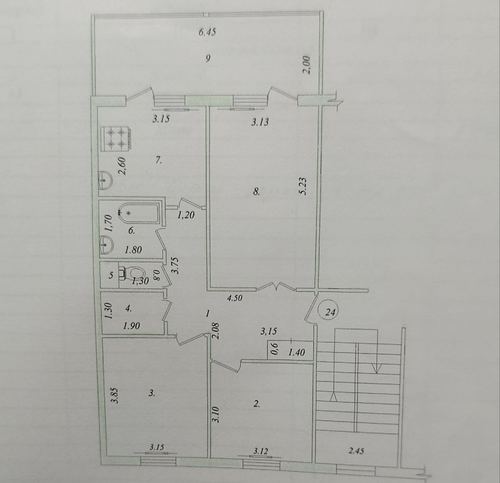 3-комнатная квартира, 78 м²