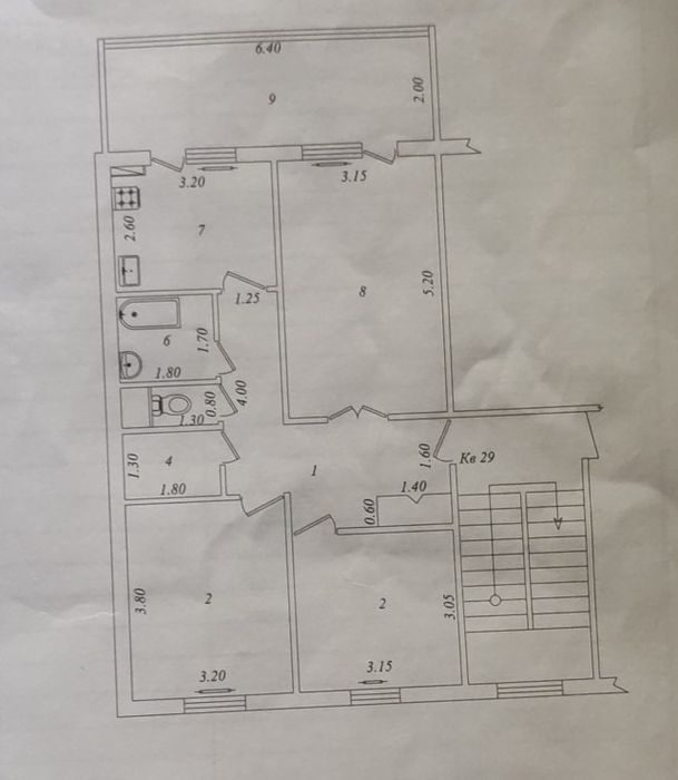 3-комнатная квартира, 77.31 м², 5/5 эт, Ташкент, Юнусабадский район, на продажу