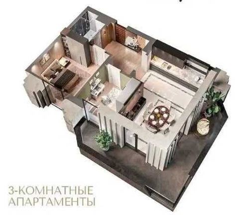 3-room apartment, 72 m²