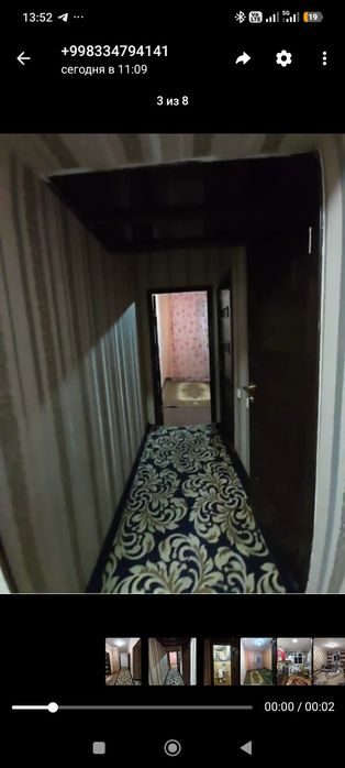 3-комнатная квартира, 95 м², 5/5 эт, Ташкент, Яшнабадский район, в аренду