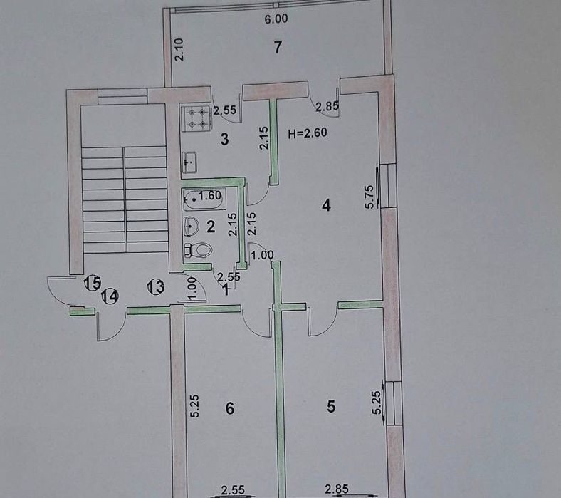 3-xonali kvartira, 68 m², 5/5 qavat, Toshkent, Chilonzor tumani, sotuvga