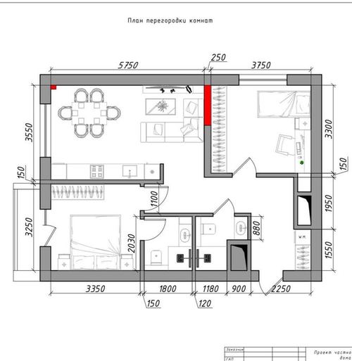 3-room apartment, 70 m²