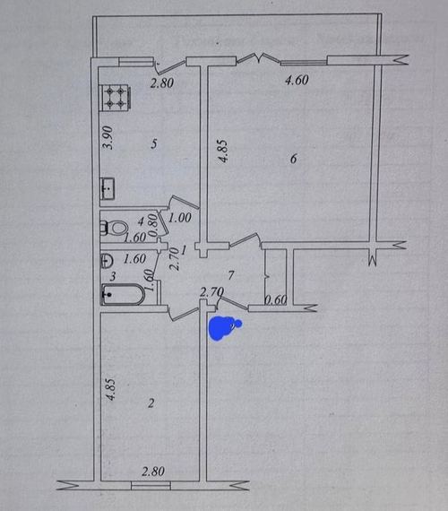 2-комнатная квартира, 65 м²