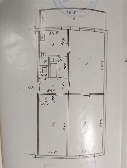 3-xonali kvartira, 67 m²