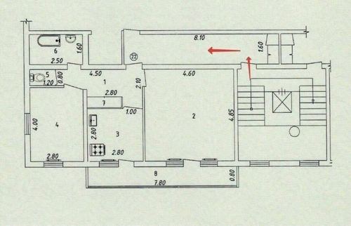 2-комнатная квартира, 60 м²