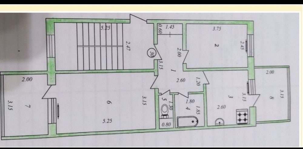 2-комнатная квартира, 50 м², 5/5 эт, Ташкент, Юнусабадский район, на продажу