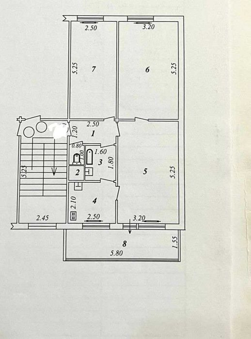 3-room apartment, 68 m², 1/4 floor, Tashkent, Mirzo Ulugbek District, for sale