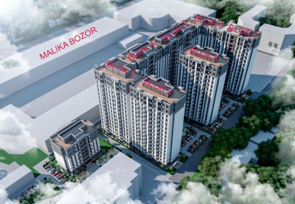 2-комнатная квартира, 73.5 м², 3/10 эт, Ташкент, Яккасарайский район, на продажу
