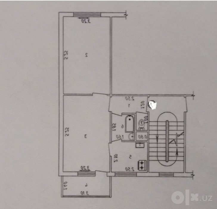 2-room apartment, 55 m², 4/4 floor, Tashkent, Mirzo Ulugbek District, for sale