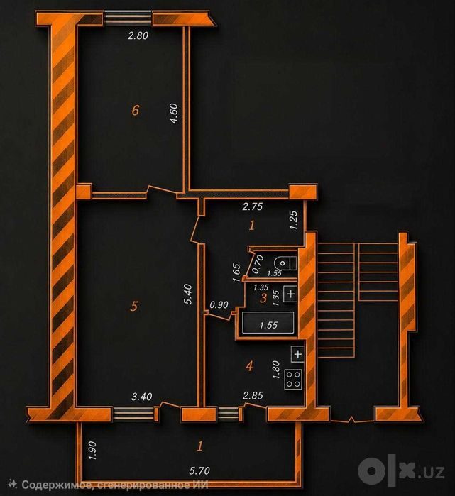 2-xonali kvartira, 55 m², 2/4 qavat, Toshkent, Mirzo Ulug‘bek tumani, sotuvga