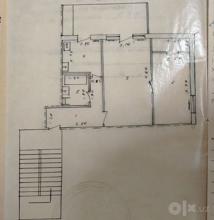 2-room apartment, 56 m², 2/4 floor, Tashkent, Uchtepa District, for sale
