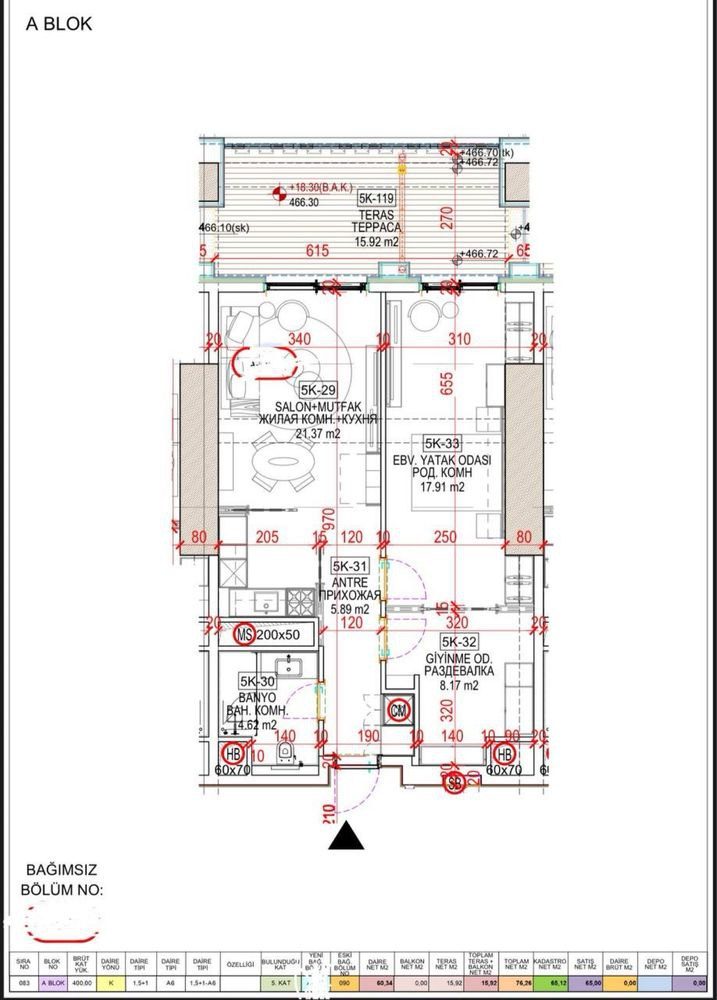 3-xonali kvartira, 66 m², Toshkent, Shayxontohur tumani, sotuvga