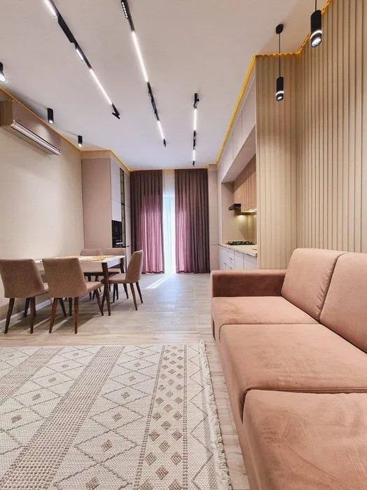 Kazakhstan Residential Complex, 3-room apartment with designer renovation.