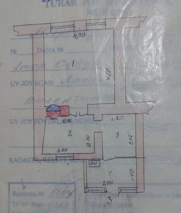 2-xonali uy, 31 m², Toshkent, Mirobod tumani, sotuvga