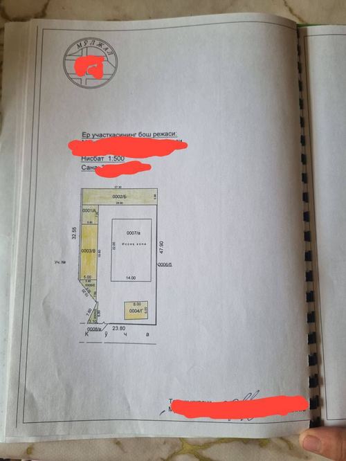 12.5 sotok courtyard house, Yashnobod, Asalobod, facade 28 m, 1 sotok = 40,000 $