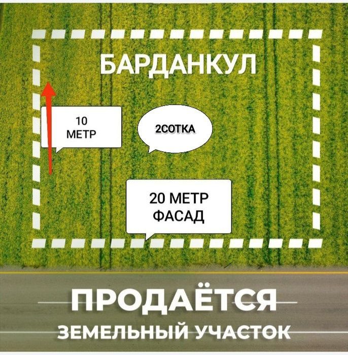 Arzon yer shoshilinch sotiladi. Bardankul 2 sotka!
