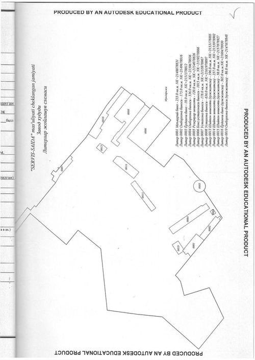 Almazar district, Usta Shirin street, on the red line, 264 sotok with cadastral, f