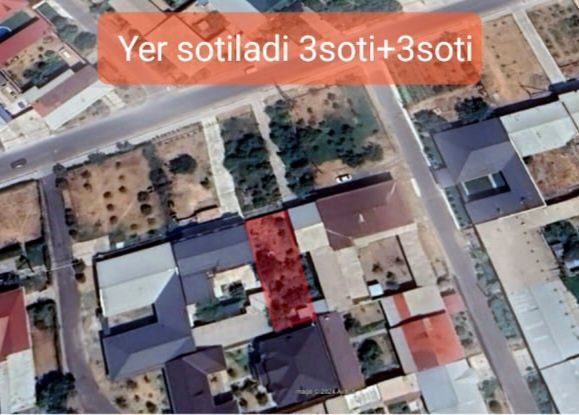 Majnuntol mahalla (Bektemir) 3 sotix + 3 sotix bog'li yer sotiladi