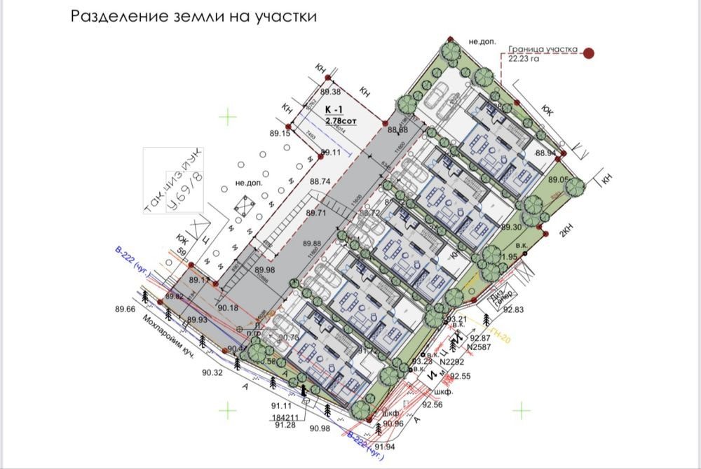 Lunacharskiy markazida 22.2 sotix yer sotiladi