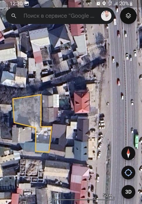 Yer sotiladi 10.45 sotka, Bektemir tumani post GAI dan 200 metr narida