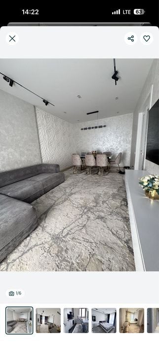 3-xonali kvartira, 77 m², Toshkent, Shayxontohur tumani, sotuvga