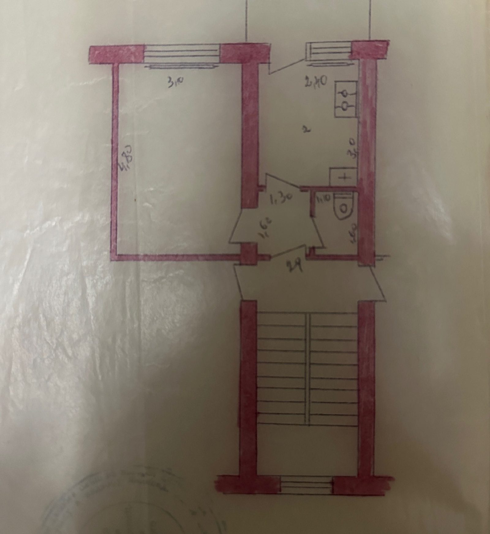 1-room apartment, 25.44 m², Tashkent, Chilanzar District, for sale