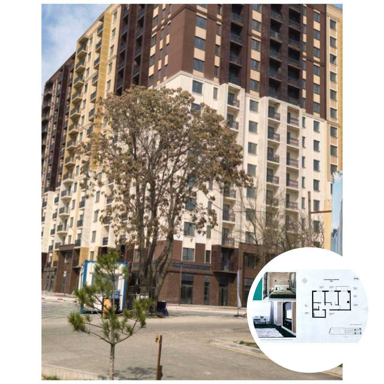 3-комнатная квартира, 51.5 м², Ташкент, Яшнабадский район, на продажу