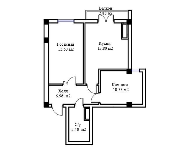 2-xonali kvartira, 58 m², Toshkent, Chilonzor tumani, sotuvga