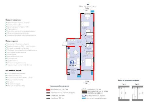 Urgent sale of a ready apartment NRG BI Sado Business 1st phase