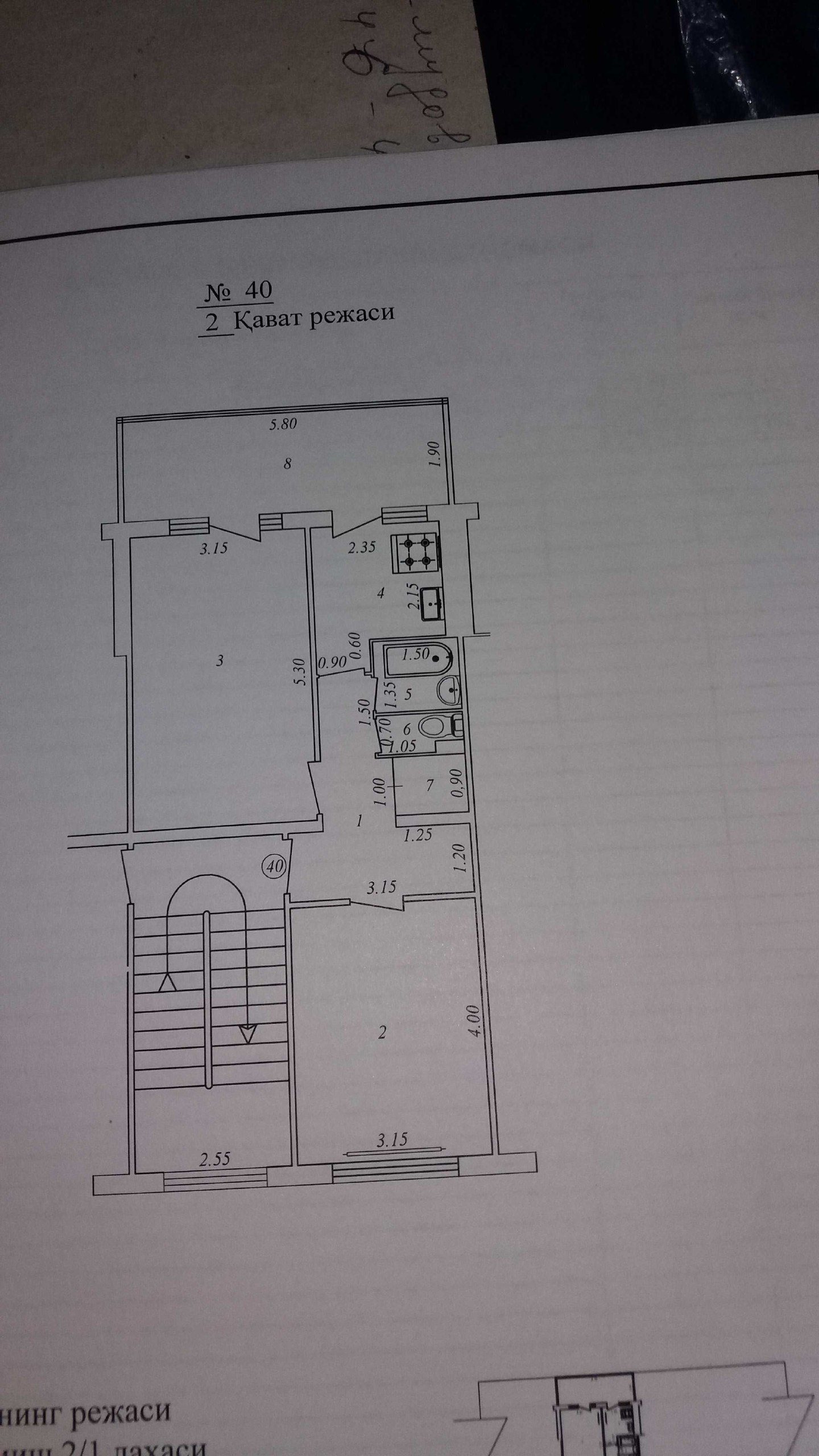 2-room apartment, 56 m², Tashkent, Almazar District, for sale