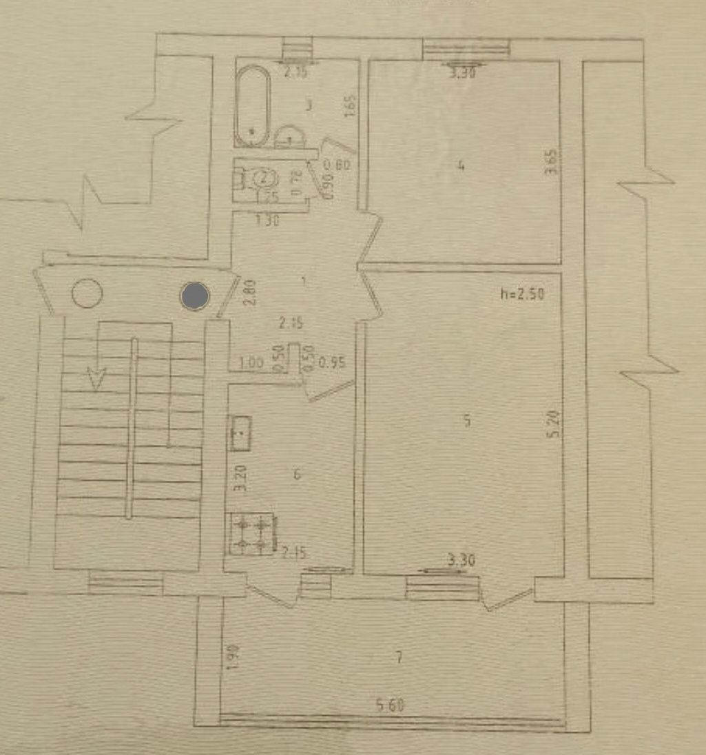 2-xonali kvartira, 58.3 m², Toshkent, Bektemir tumani, sotuvga