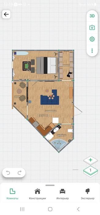 2-xonali kvartira, 53 m², Toshkent, Bektemir tumani, sotuvga