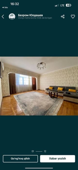 4-room apartment, 90 m², Tashkent, Yunusabad District, for rent