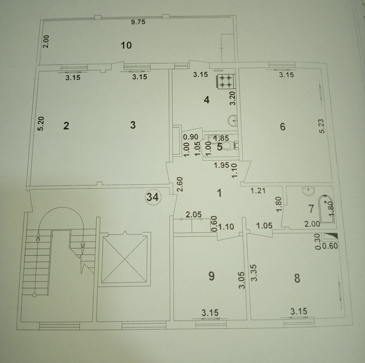 5-xonali kvartira, 127 m², Toshkent, Yunusobod tumani, sotuvga