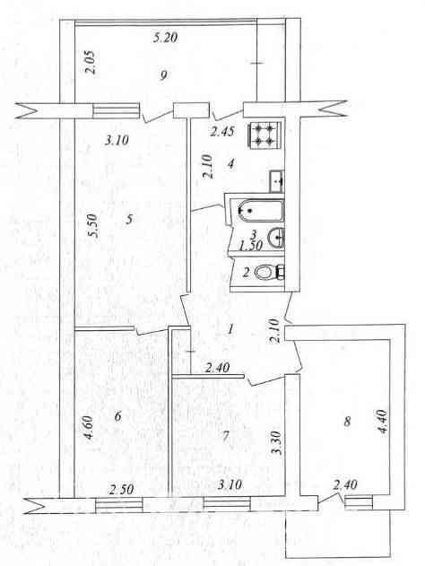 4-xonali kvartira, 80 m², Toshkent, Mirzo Ulug‘bek tumani, sotuvga