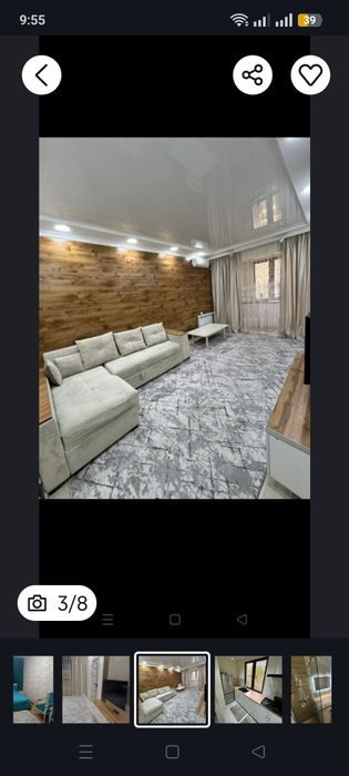2-комнатная квартира, 48 м², Ташкент, Чиланзарский район, в аренду