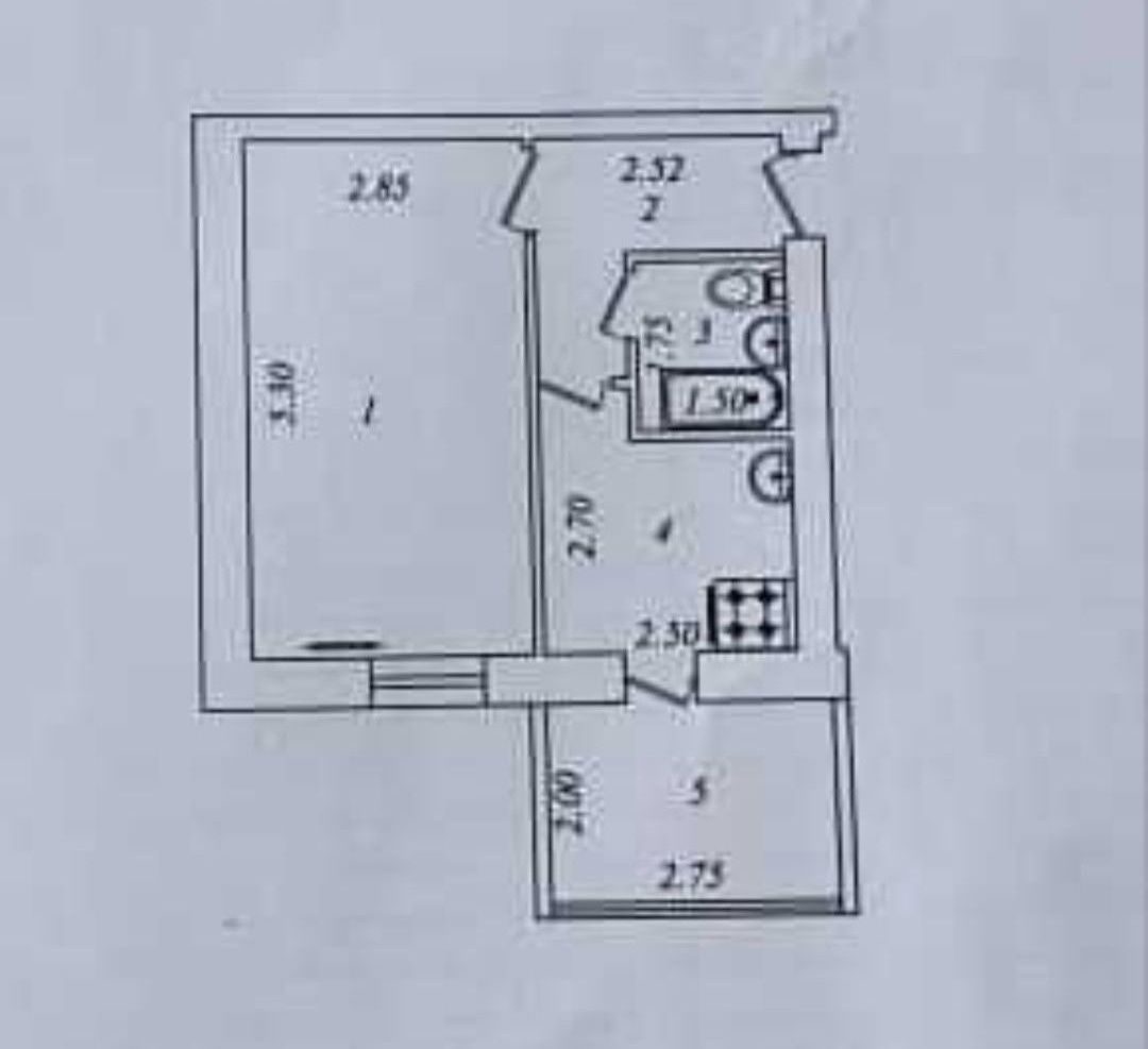 1-xonali kvartira, 38 m², Toshkent, Shayxontohur tumani, sotuvga