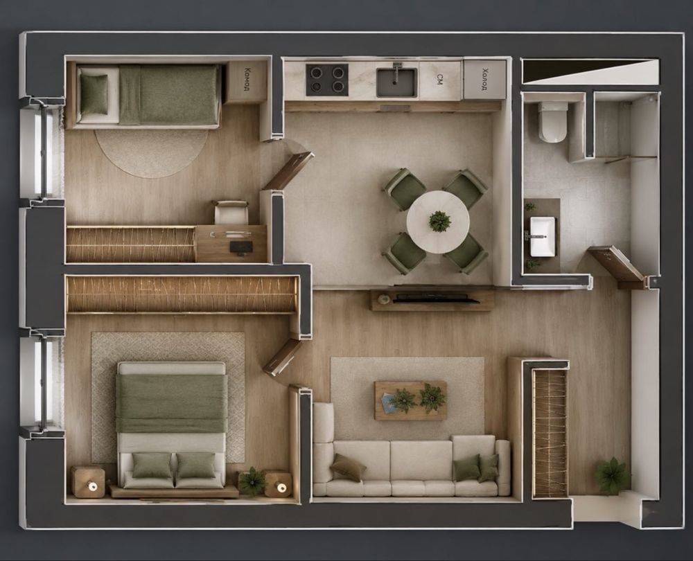 3-room apartment, 42 m², Tashkent, Yashnabad District, for sale