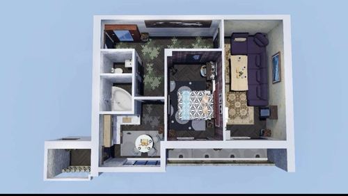 2-xonali kvartira, 66.1 m²