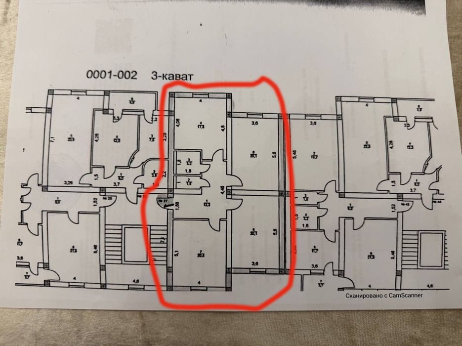 3-xonali kvartira, 95.5 m², Buxoro, sotuvga