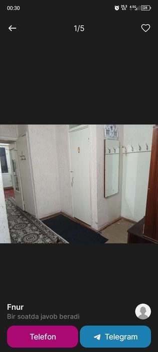 2-room apartment, 80 m², Bukhara, for rent