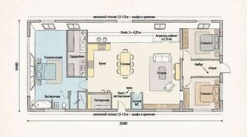 12-комнатная квартира, 370 м²